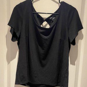 Torrid Black Crop Top with Peek Hole Back